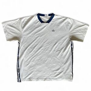Adidas V-Neck White Athletic Tee